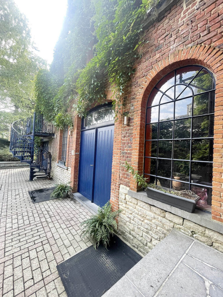 gate to offices via garden